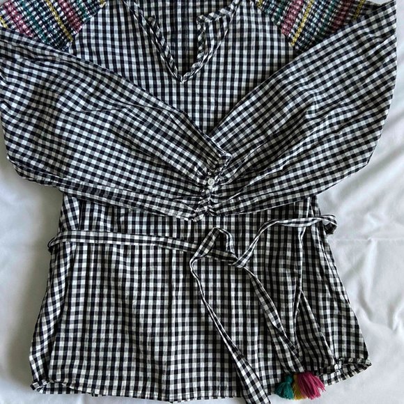 Madewell Gingham Tunic Top - Picture 1 of 4